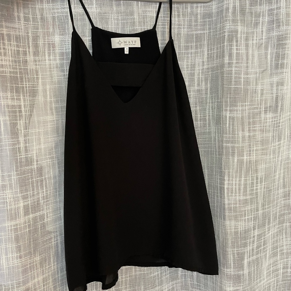 Black chiffon tank